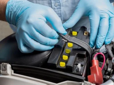 Fixing motorcycle battery